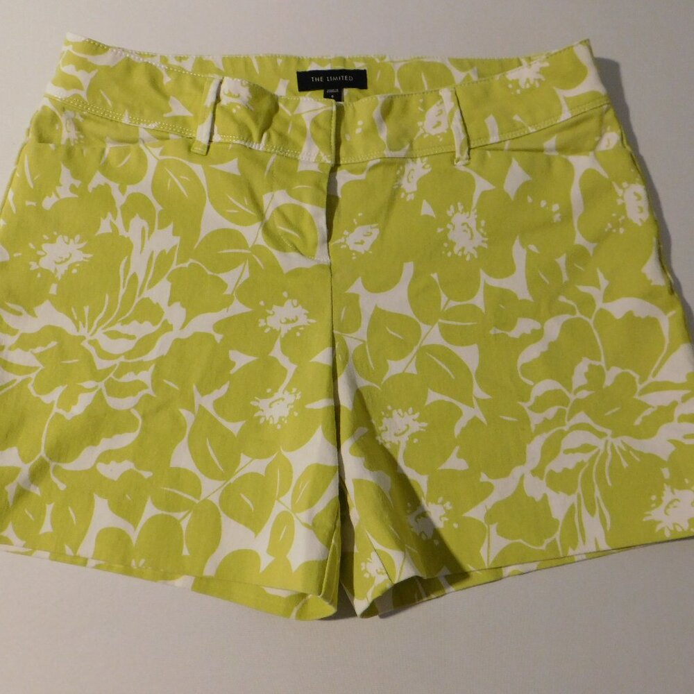 The Limited Shorts Womens Size 6  Floral Flat Front Stretch Chino